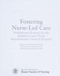 Cover of Fostering nurse-led care : professional practice for the bedside leader from Ma…